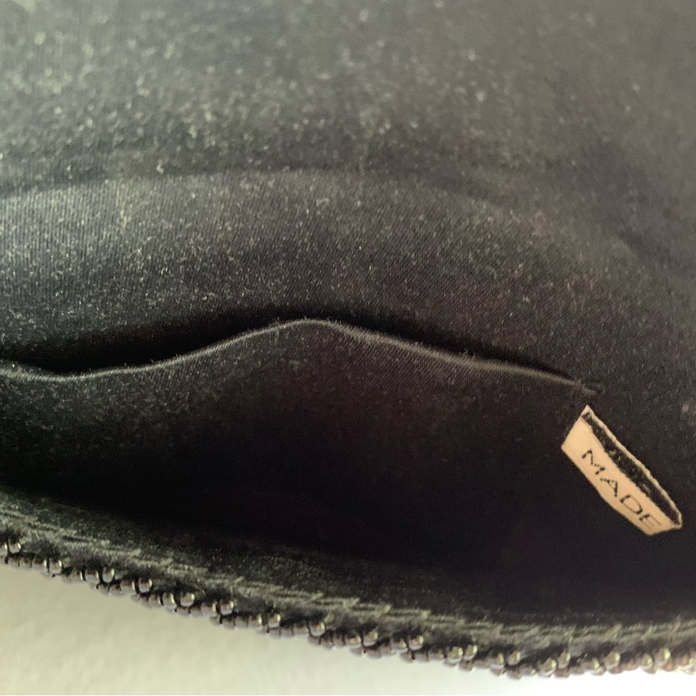 Vintage Black Sequined Beaded Flap Clutch Mini bag - Picture 7 of 10